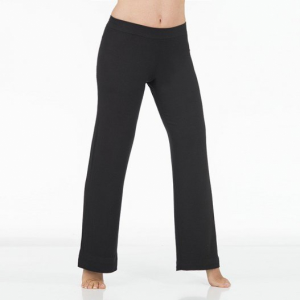 Pantalone yoga donna in viscosa con gamba larga