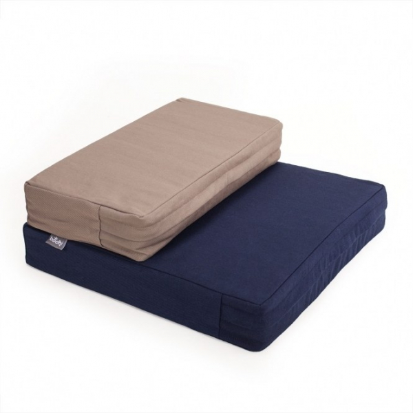 Cuscino Di Meditazione Ricamato – Imbottito Di Farro, Cotone, 15x29x29 Cm