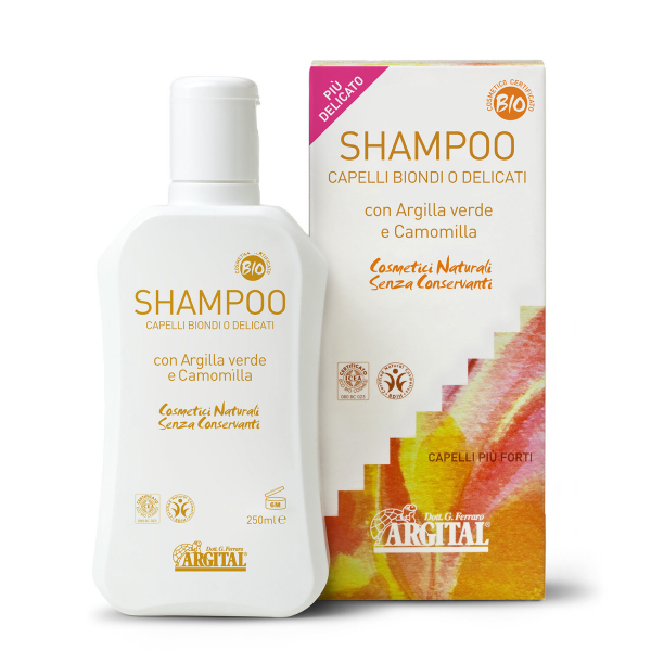Shampoo Argital CAPELLI BIONDI o DELICATI alla Camomilla e Argilla Verde - 250 ml