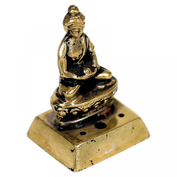 Porta incenso Buddha in Ottone  - per incensi a bastoncino ed incensi Tibetani