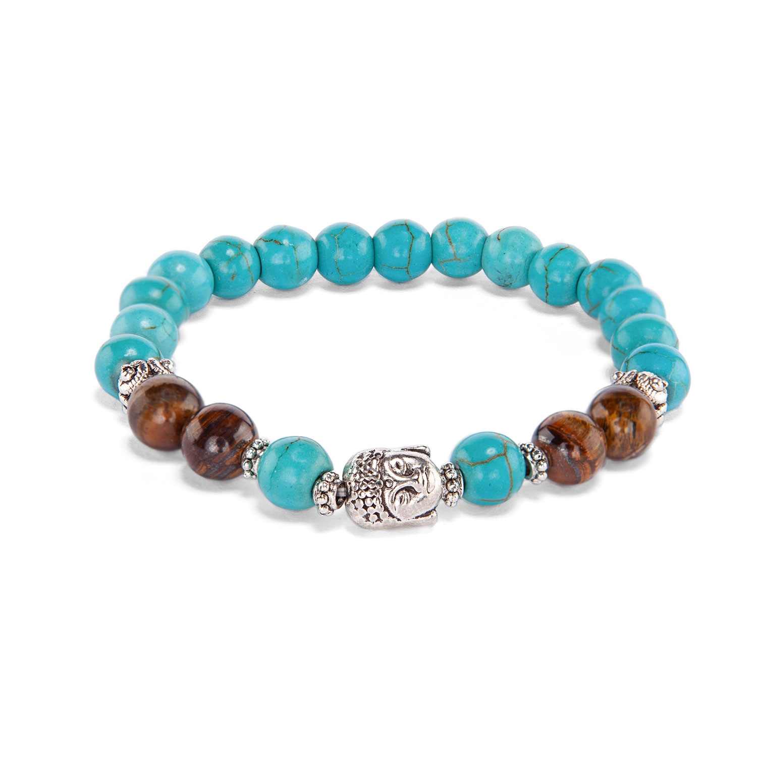 Bracciale Mala 108 Perle In Onice E Occhio Di Tigre - Rosario Tibetano Unisex, Con Astuccio Regalo