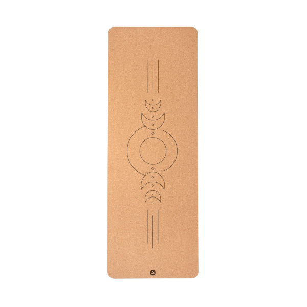 Tappetino yoga in sughero, LUNA - 4 mm - Gomma naturale con rivestimento in sughero
