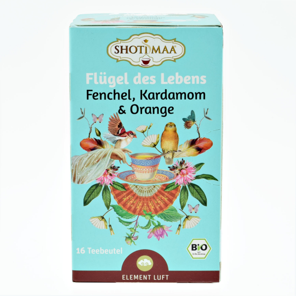 Tisana Ayurvedica Shoti Maa - Finocchio, Cardamomo e Arancia -16 bustine