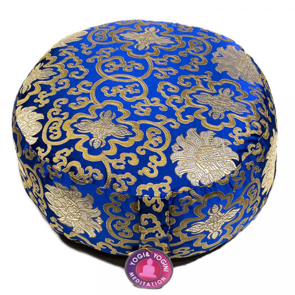 Cuscino meditazione fiori di loto Blu