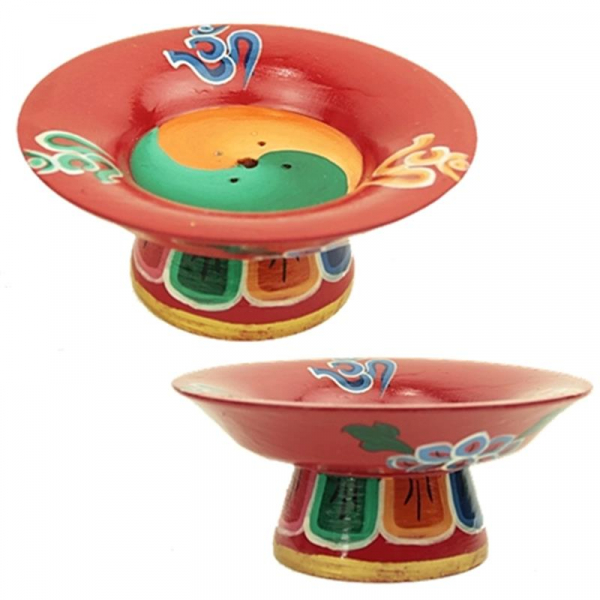 Porta incenso - Om - legno colorato