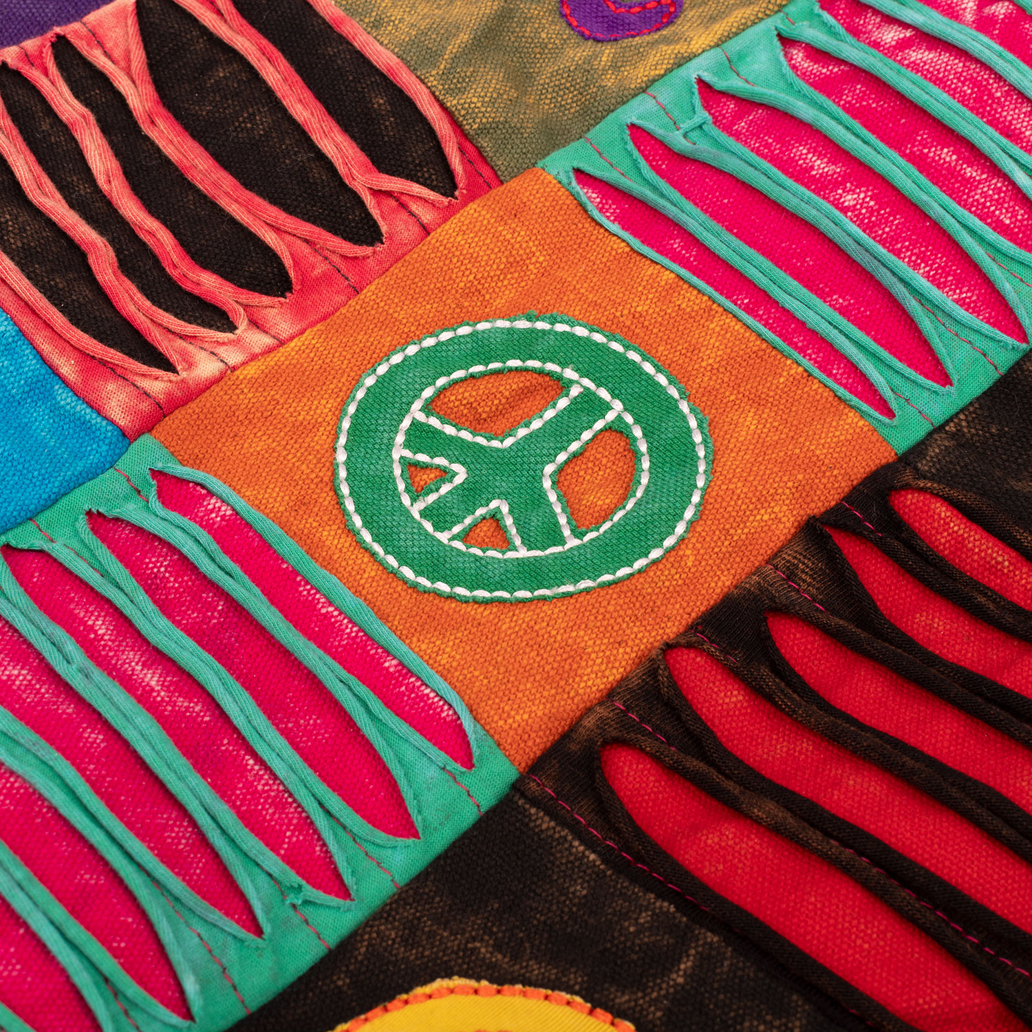 Bristol Novelty – Borsa Hippy Con Simbolo Della Pace, Accessorio Per Travestimenti, Feste A Tema E Halloween - 3