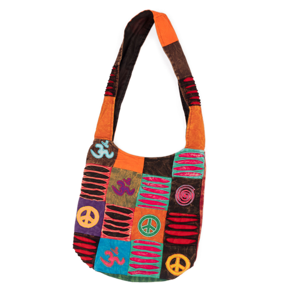 Borsa Goa colorata con design patchwork - con cerniera