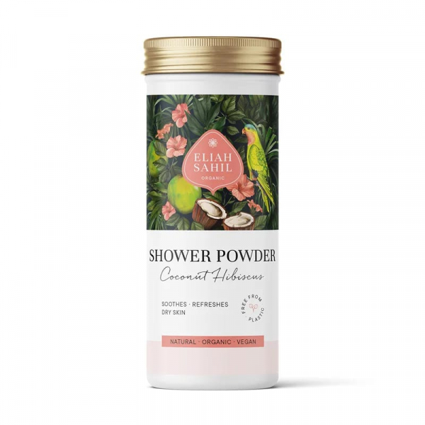 Polvere per Bagno Doccia Cocco e Ibisco organico Eliah Sahil - 90 g