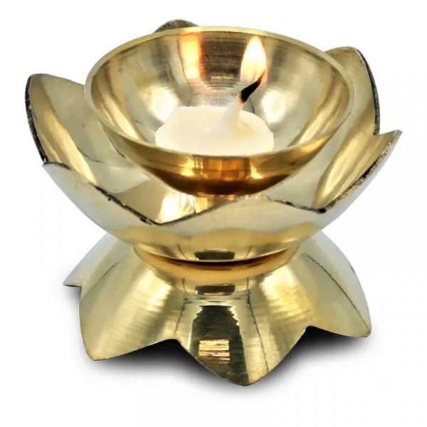 Lampada ad olio in stile orientale in ottone