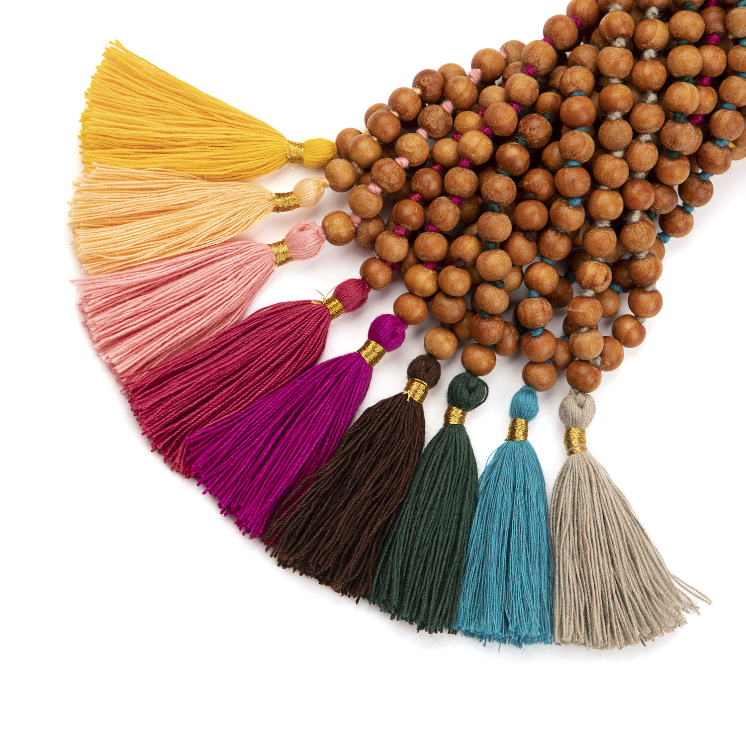 Collana Mala 108 Perline Amazzonite 6mm &ndash; Nappa Reiki Yoga Preghiera &ndash; Fatta A Mano