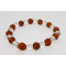 Braccialetto Mala elastico Rudraksha-Cristallo di rocca