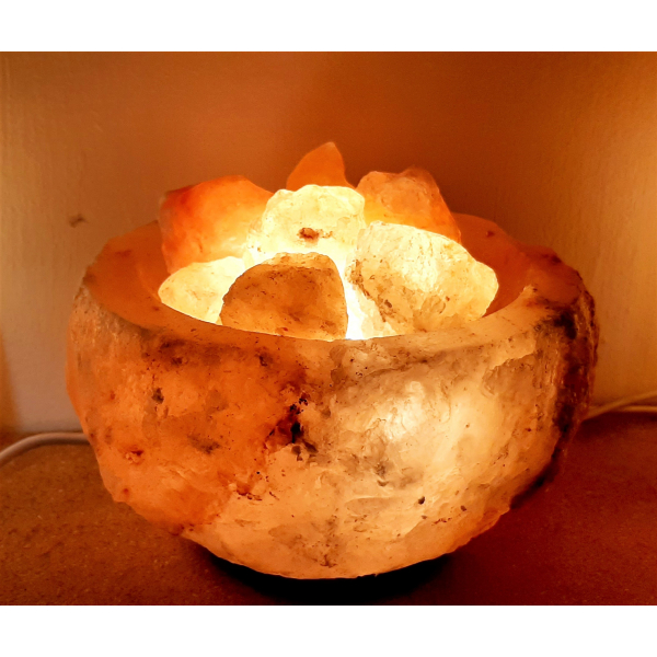 Lampada in sale rosa braciere grezzo