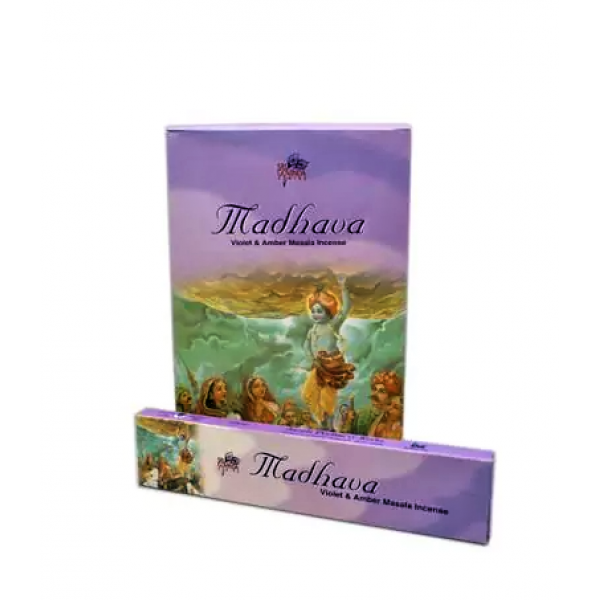 Incenso Sri Madhava Violetta e Ambra Masala Govinda - 15 Bastoncini