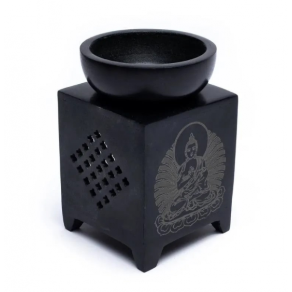 Diffusore a candela pietra ollare Buddha - brucia essenze