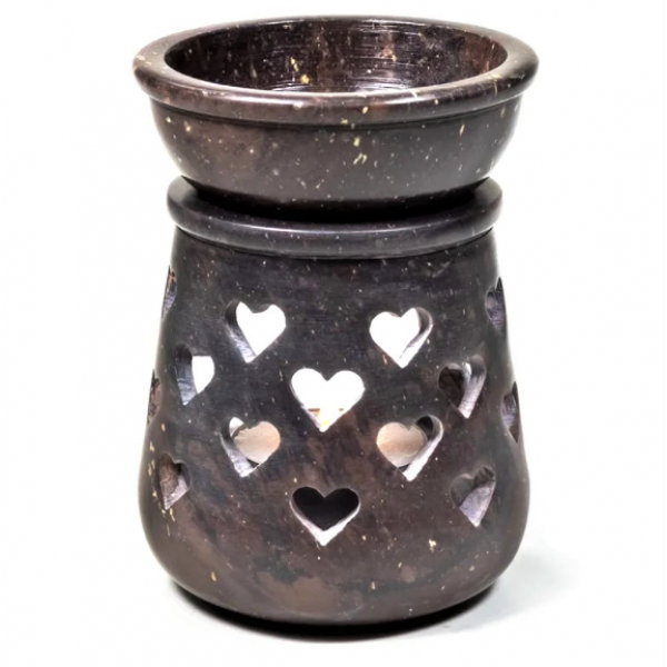 Diffusore a candela Cuori in pietra ollare - brucia essenze