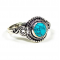 Anello con Turchese privo di nichel- India