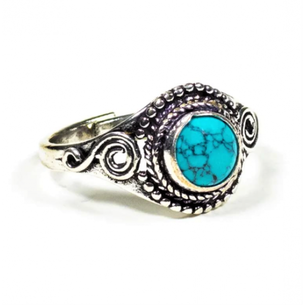 Anello con Turchese privo di nichel- India