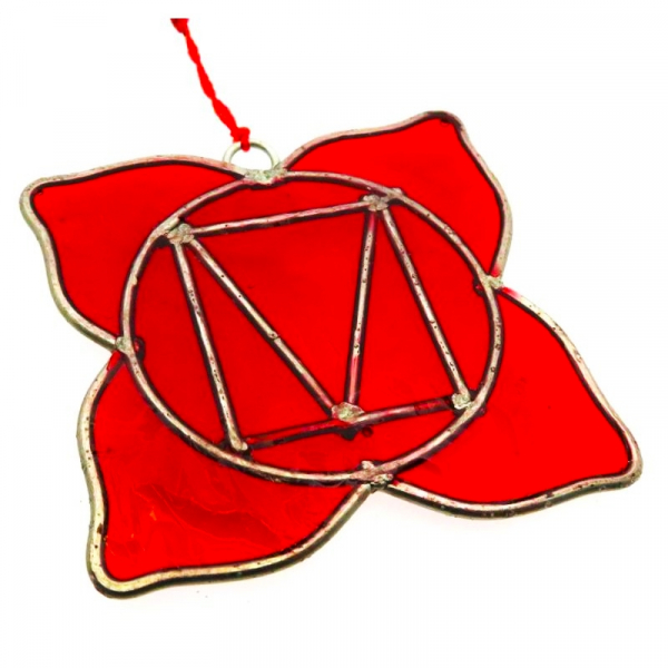Acchiappasole 1 Chakra della Radice - in vetro e metallo