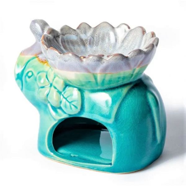 Brucia essenze e cera profumata Elefante Turchese - diffusore a candela