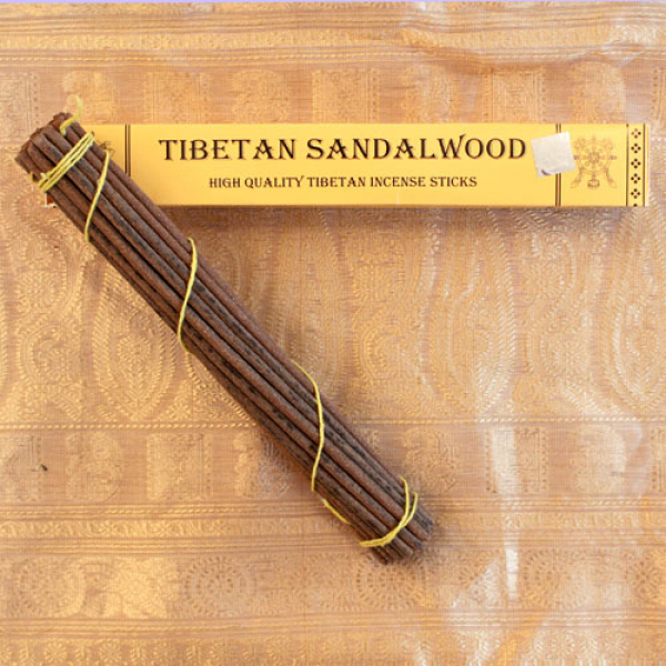 Incenso tibetano al legno di sandalo, con sandalo bianco - 27 bastoncini