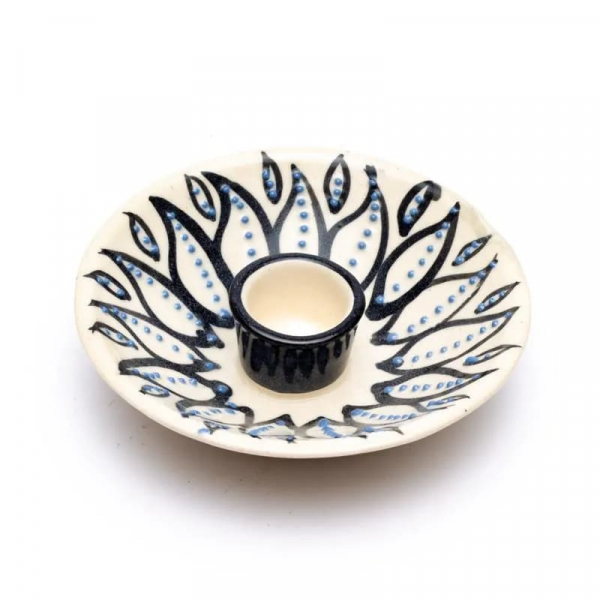 Bruciatore Per Incenso In Ceramica Fatto A Mano - Vassoio Per Salvia Bianca, Palo Santo E Candele, Ciotola Porta Offerte