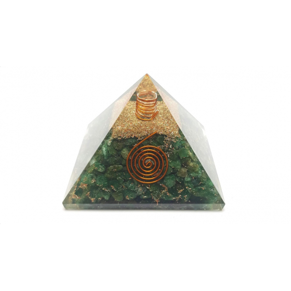 PIRAMIDE ORGONITE CON AVENTURINA 7x7