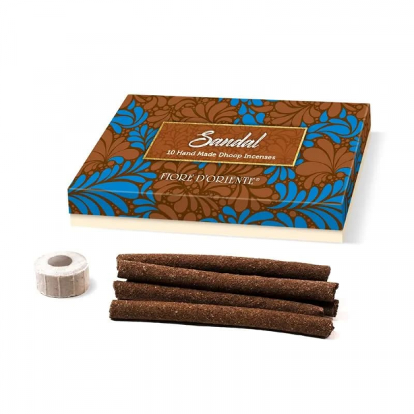 Dhoop incense - Incenso sandalo 10 bastoncini - 100% naturale