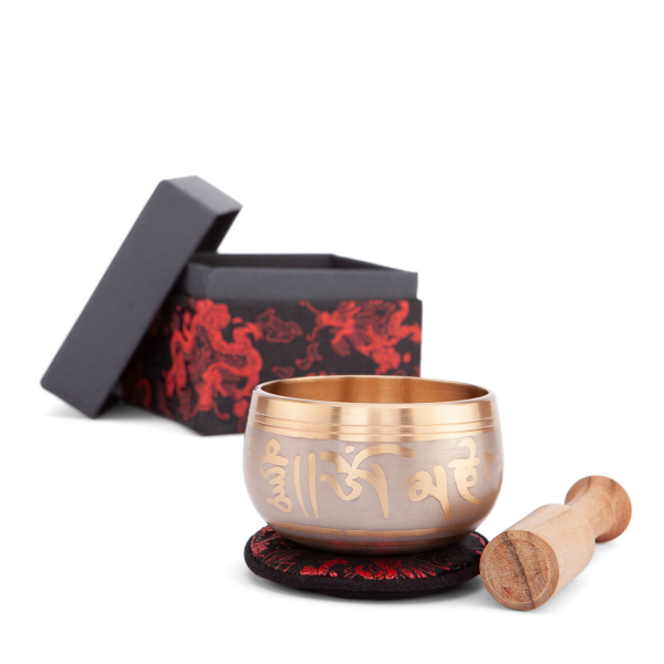 Campana Tibetana indiana da Viaggio con LETTERE incise, 8 cm