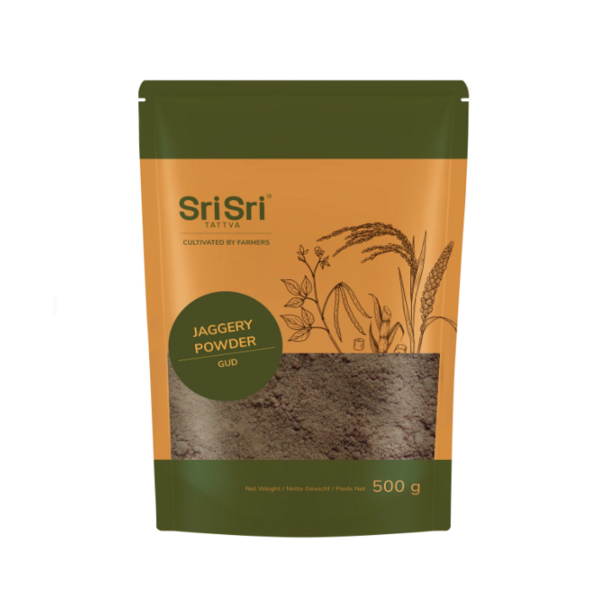 Polvere di Jaggery naturale Premium Quality - Sri Sri Tattva 500grm - Zucchero di canna grezzo