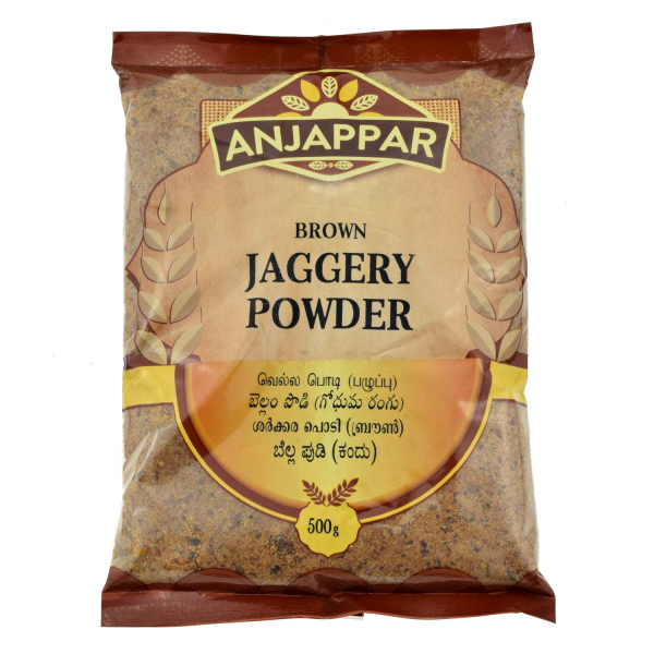 Polvere di Jaggery Anjappar, 500 g - Zucchero di canna grezzo