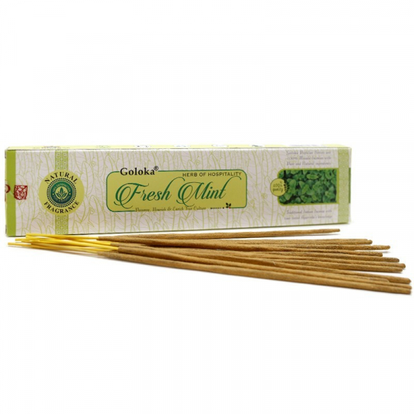 Incenso Goloka bastoncini Menta fresca- 15 grammi
