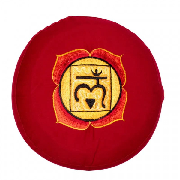 Cuscino da meditazione 1° chakra  ricamato