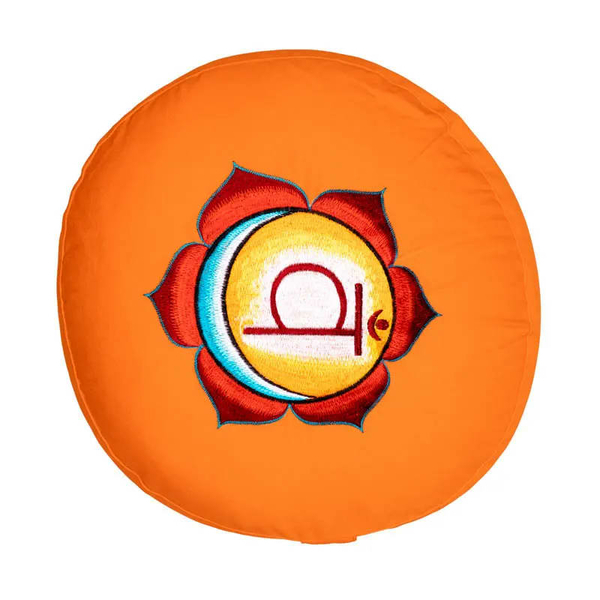 Cuscino da meditazione 2° chakra  ricamato