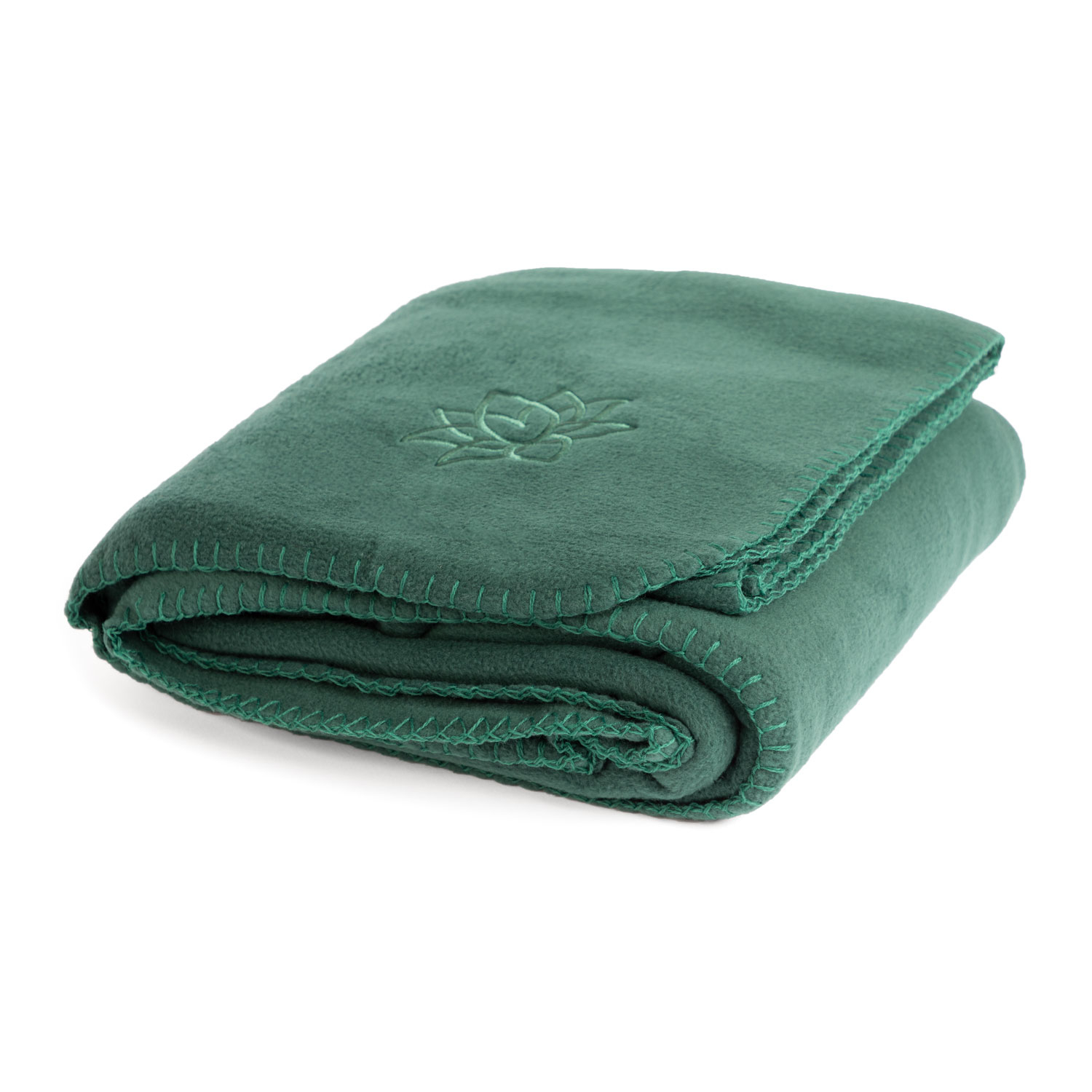 Coperta Yoga BODHI ASANA In Pile 150x200 Cm – Grigio/melanzana Con Ricamo Loto – Per Shavasana E Meditazione - 3