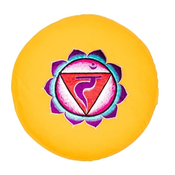 Cuscino da Meditazione 3° chakra - ricamato