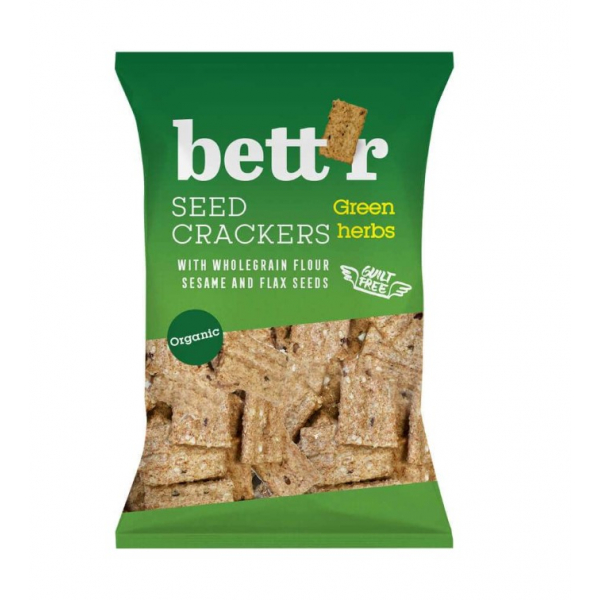 Cracker di semi alle erbe verdi Bett'r - 150g - Salatini