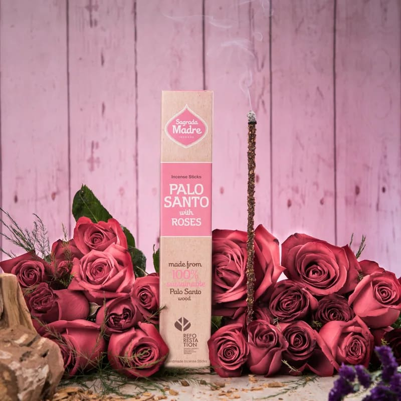 SAGRADA MADRE - Incenso in Stick - Bastoncini Naturali al 100% - ca. 8 Sticks a Confezione (PALO SANTO E COPAL