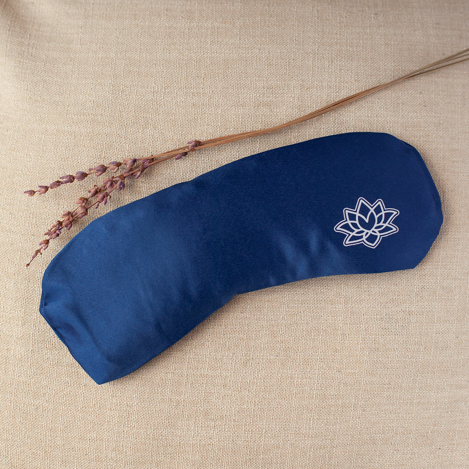 Cuscino Per Occhi In Semi Di Lino E Lavanda - Per Yoga, Relax, Meditazione, Rosso Vino, 23x11cm - Foto 1