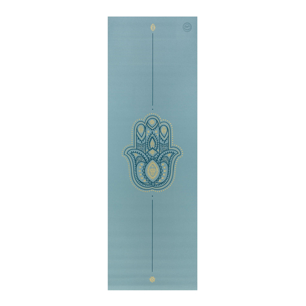 Tappetino Yoga Design - MANO HAMSA - Leela Collection - color Azzurro