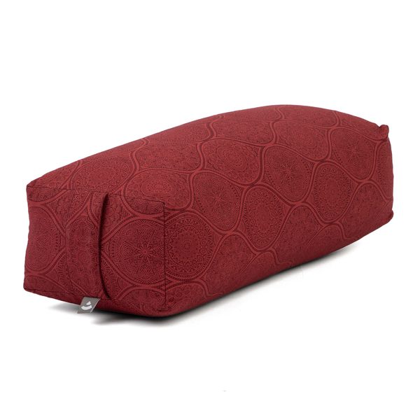 Bolster Rettangolare Maharaja - cuscino SALAMBA, (64x25x17 cm) / Mayuri, rosso scuro