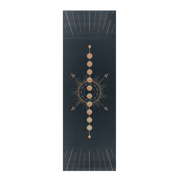 Tappetino Yoga di design LUNA ALLINEAMENTO, collezione Leela (blu notte)