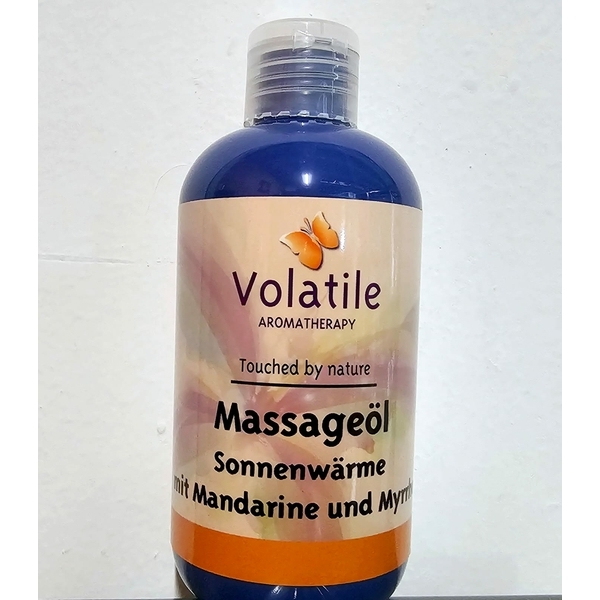 Olio da massaggio »Il calore del sole« con mandarino, arancia, vaniglia e mirra