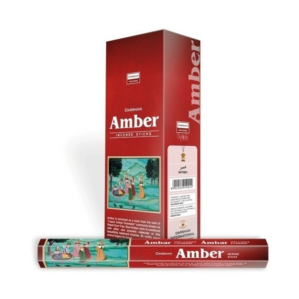 Bastoncini di incenso all' Ambra Darshan Hexa