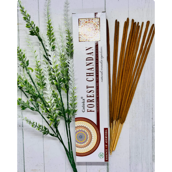 GOLOKA  INCENSO AYURVEDICO SANDALO DELLA FORESTA - 1 scatola da 15 grammi