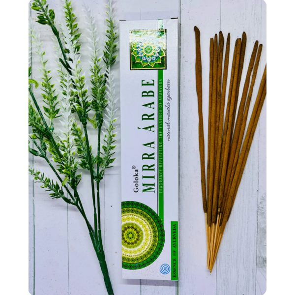 GOLOKA INCENSO AYURVEDICO ALLA MIRRA ARABA - 1 scatola da 15 grammi
