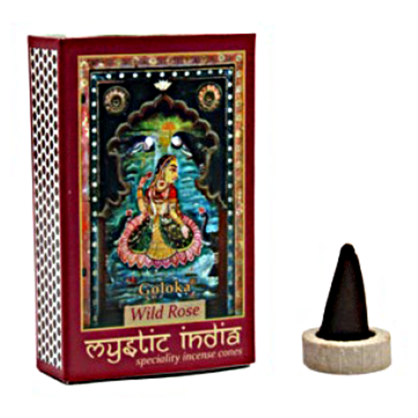Incenso Coni Goloka Rosa Champa Mystic India