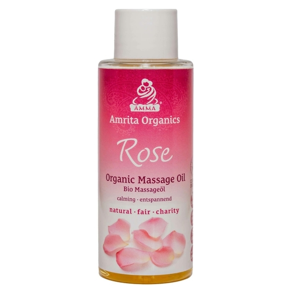 Olio da massaggio alla rosa Amrita Organics, 100 ml