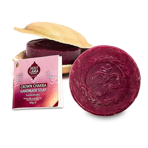 Holy Lama sapone chakra della corona (7) in foglia di palma