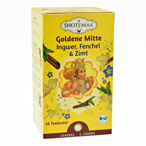 Tisana Ayurvedica Shoti Maa  Santificare - Zenzero, Finocchio e Cannella -16 Bustine