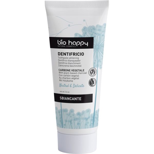 Dentifricio Bio Happy Sbiancante al Carbone Vegetale - 75g